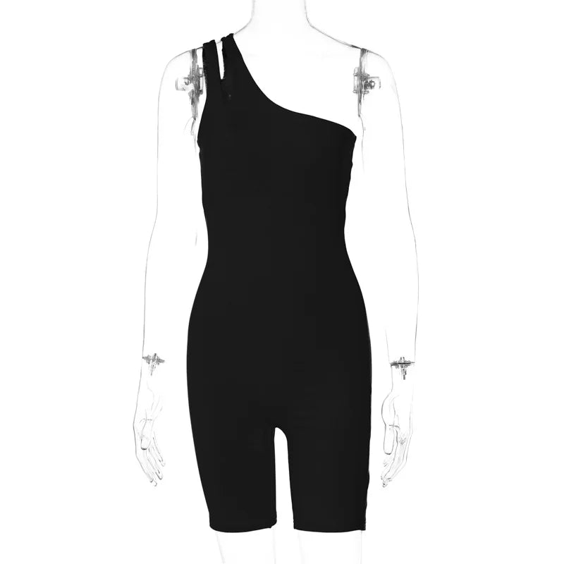 One Shoulder Gym Overalls Fitness Yoga Jumpsuit