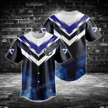 Argentina/Panama/Scotland Flag & Coat Of Arms 3D Printed Fashion Men's Baseball Shirt Street Unisex Adult Baseball Jersey KZ07 - Empire P.E