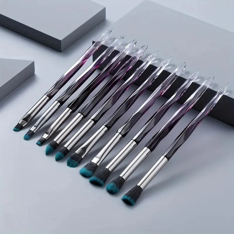 5-10 purple makeup brush quality synthetic foundation