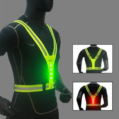 LED Running Vest Reflective Glowing