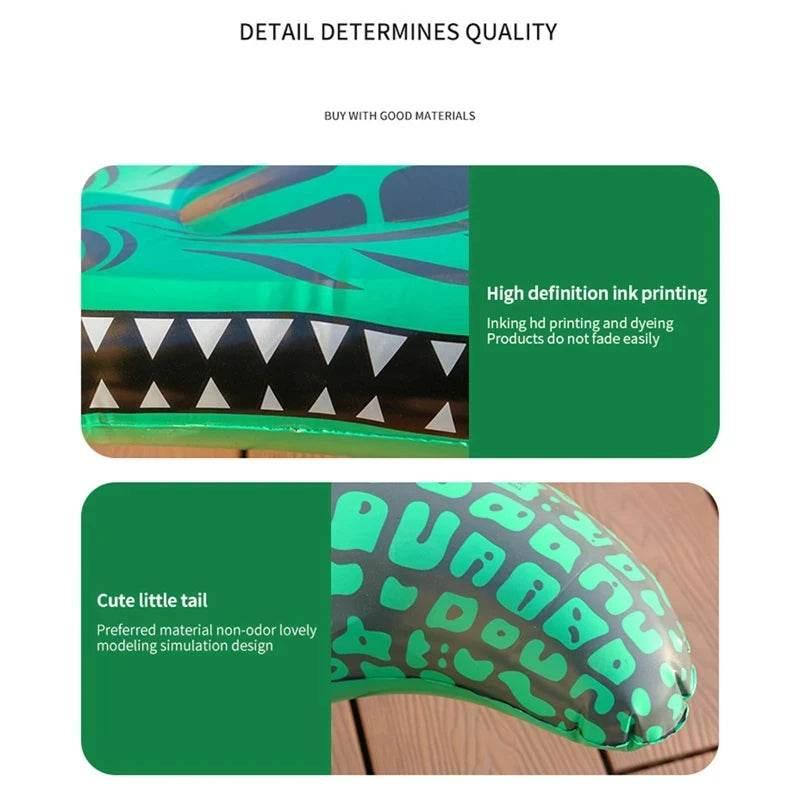 Inflatable Floating Row Children Adults Water Toys Crocodile Shape Simulation Inflatable Animal for Swimming Kids Pool - Empire P.E