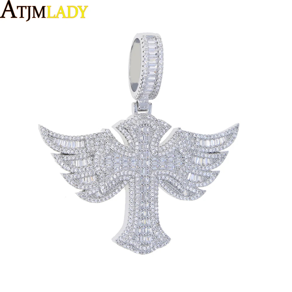 Iced Out Cross Pendant Necklace