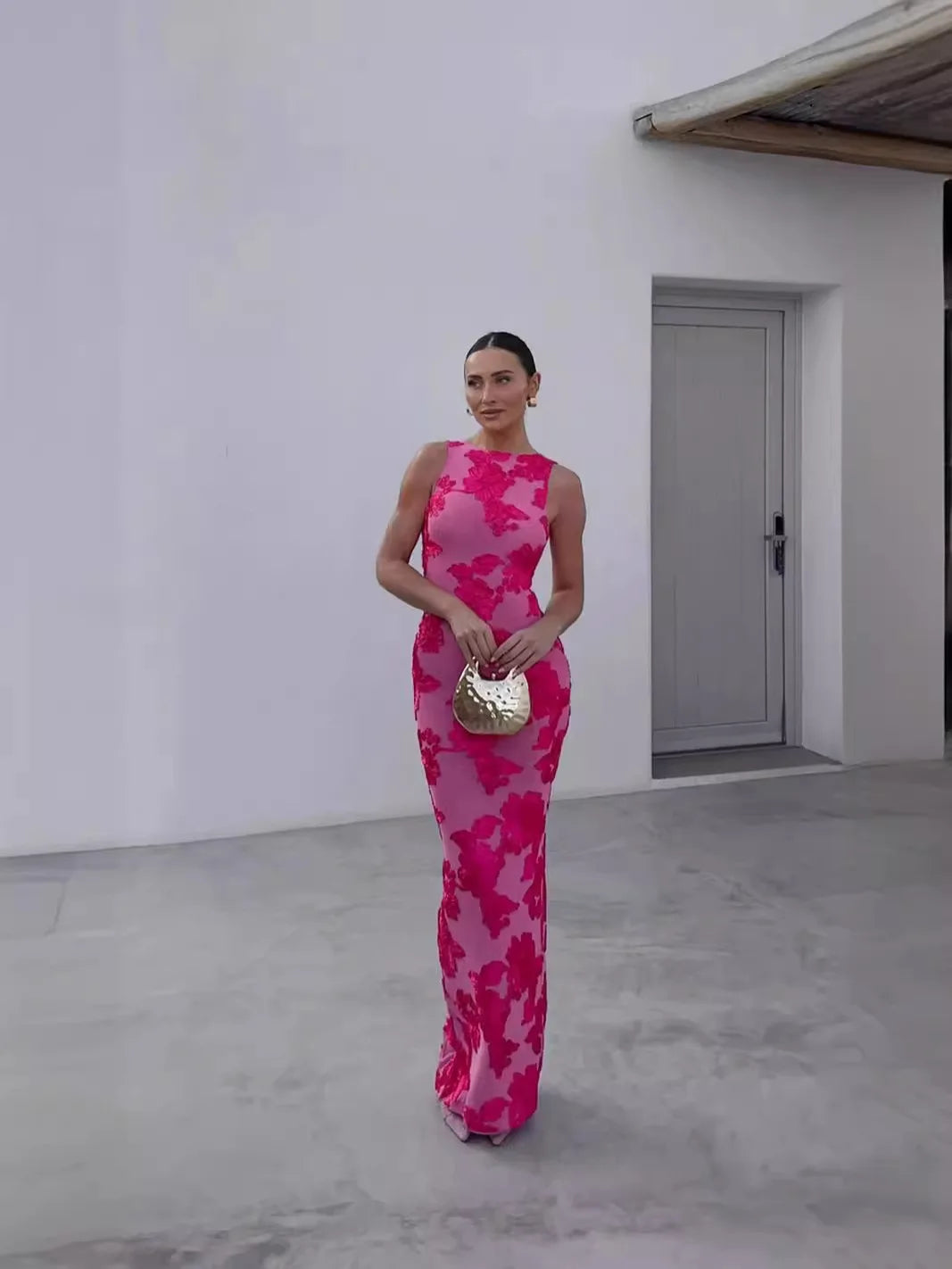 2024 New Elegant Women 3d Flowers Party Dress - Empire P.E