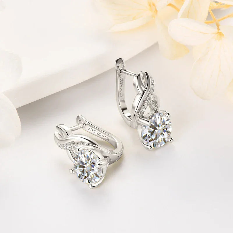 8mm 2.0CT D Moissanite Jewelry Sets 925 Sterling Silver - Empire P.E