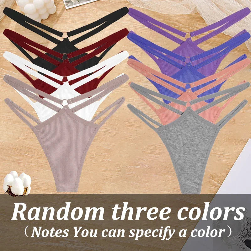 3PCS/Set Cotton Panties for Women Hollow Out - Empire P.E