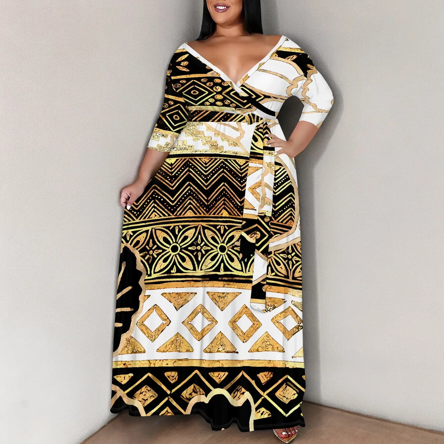 Plus Size for Womens Summer Casual Sundress - Empire P.E