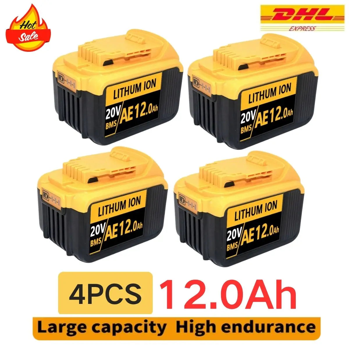 For DeWalt 20V 8/12/18AH MAX Li-ion Battery for DeWalt DCB547-XJ DCB200/DCB201 for Flexvolt Tool Batteries Replacement Battery - Empire P.E