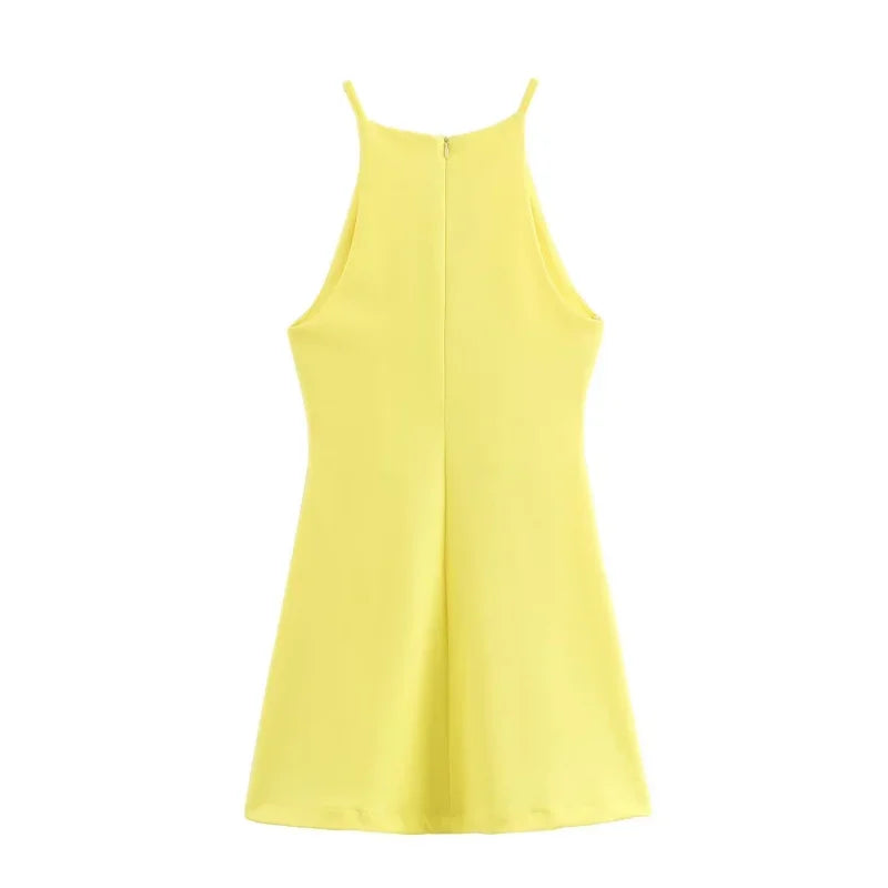 Interlock halter Dress 2024 TRAF's new sexy sleeveless - Empire P.E