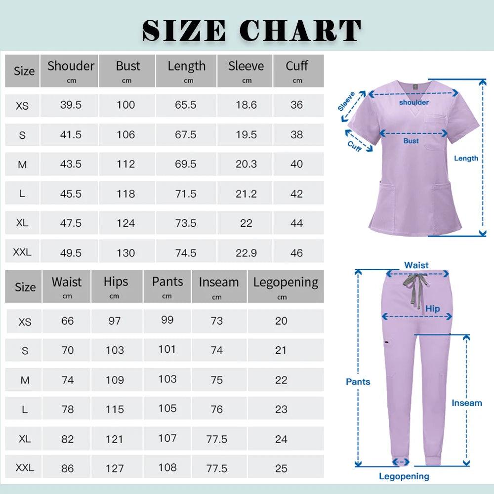 Men Women's Medical Nurse Uniform Surgical Scrubs Set Clinical Nursing Workwear Pet Clothes Lab Suit Veterinaria Spa Accessories - Empire P.E