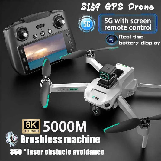 2024 New S Drone Professional 8k Camera Four-Axis Aerial Photography with Screen Remote Control 5G WIFI GPS FPV Dron RC 5000M - Empire P.E