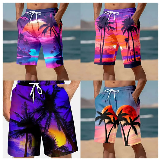 Palm Tree Graphic Swim Trunks