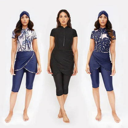 3PCS Modest Burkini Femmes Women Muslim Swimwear
