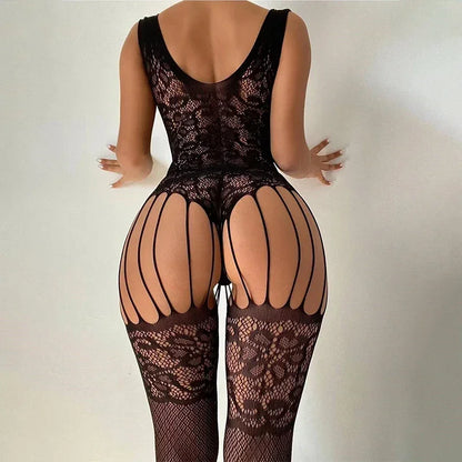 One Pieces Sexy Crotchless Bodysuits For Women Erotic Outfits Mesh - Empire P.E