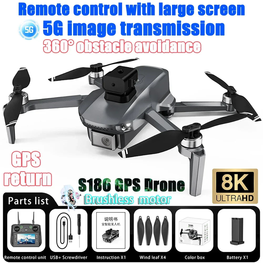 2025 Drone 8K 5G Wifi GPS Professional HD Dual-Camera - Empire P.E