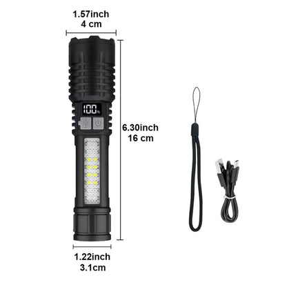 Most Powerful LED Flashlight USB Rechargeable Tactical Torch Light