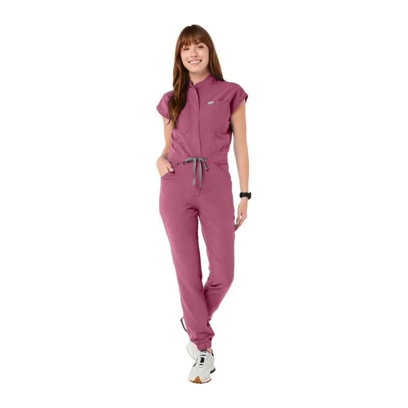 New Jumpsuits Medical Scrubs Uniform Short Sleeve