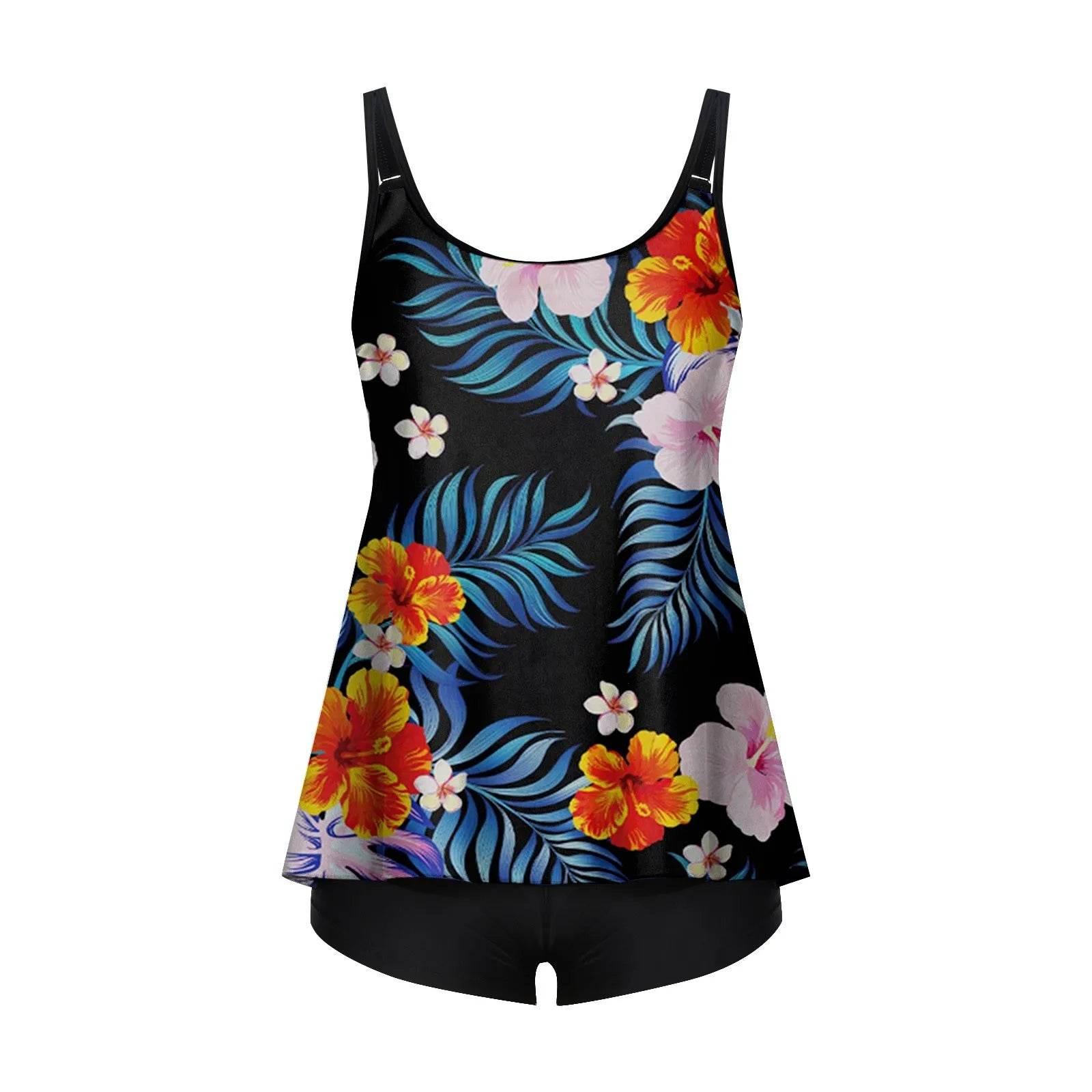 2024 Personality Popular Women's Swimsuit Sexy Printed Vest Shorts Swimsuit Two-Piece Set Soft And Comfortable Swimwear - Empire P.E