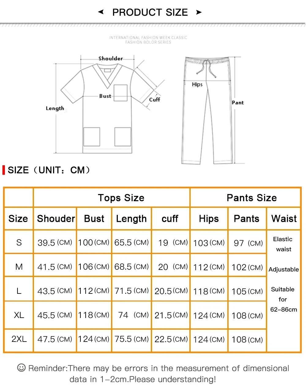 Anti Wrinkle Washable Soft Fabric Nurse Scrubs Hospital Uniform Medical Scrubs Jogger Scrubs Sets Medical Clothing for Women - Empire P.E