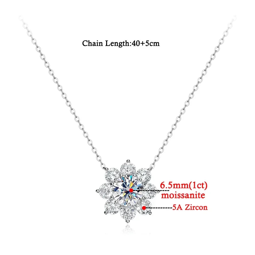 925 Sterling Silver Original Certified 2cttw Moissanite Jewelry Sets - Empire P.E