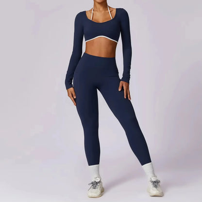 Yoga Set 2PCS Women Sportswear Push Up Workout Clothes - Empire P.E