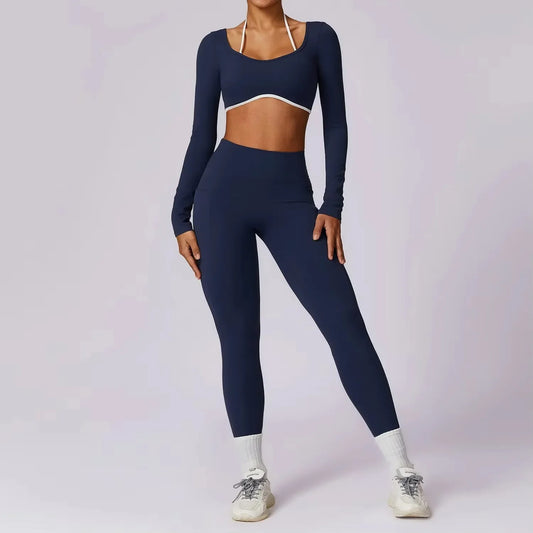 Yoga Set 2PCS Women Sportswear Push Up Workout Clothes - Empire P.E