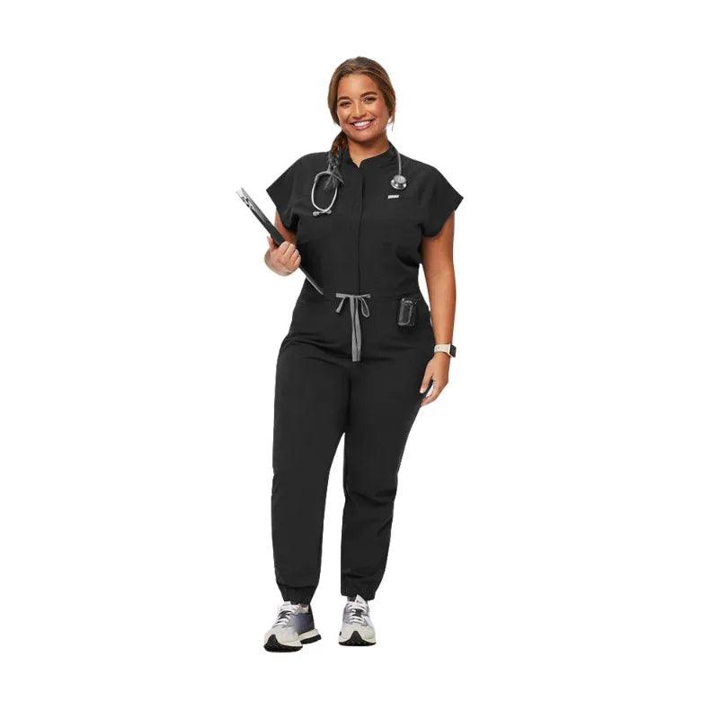 New Jumpsuits Medical Scrubs Uniform Short Sleeve