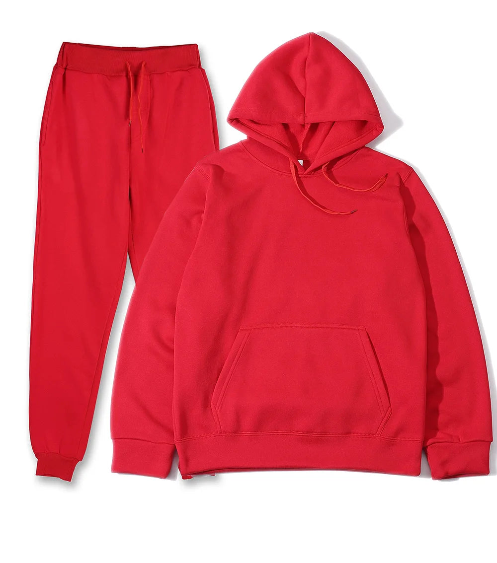 Sports Suits Fashion Tracksuit Hoodies + Pants Two Pieces Sets
