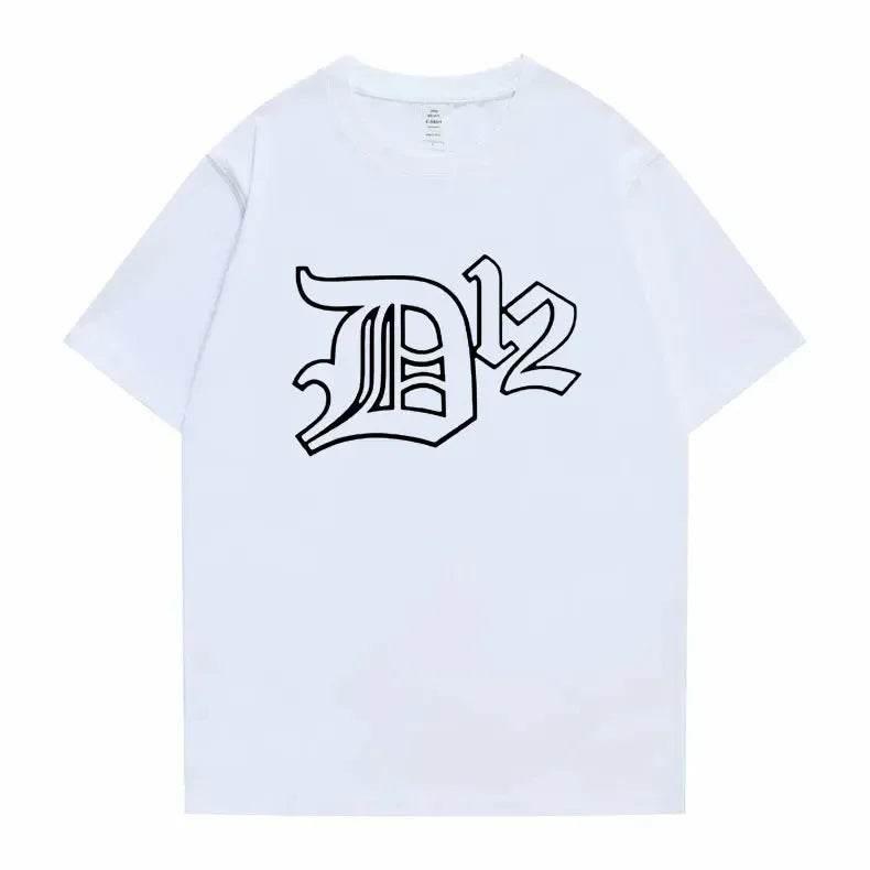 Rap singer Eminem's same pattern printed Tshirt for womenloose top style fashionable oversized hip-hop Tshirt for women - Empire P.E