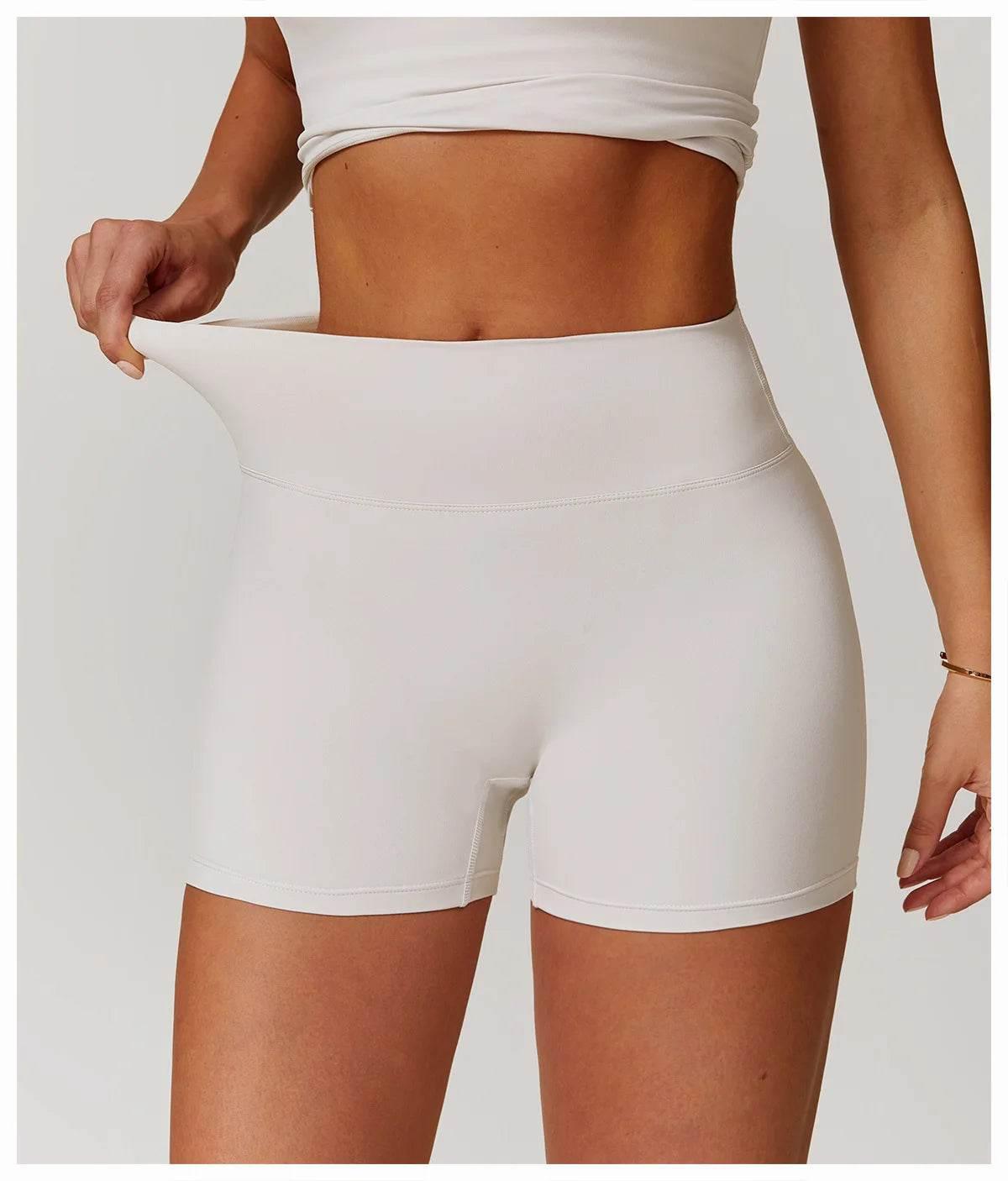 New Women Yoga Shorts High Waist Beautiful Buttocks Gym Sexy Feel V-shaped Shorts Sports Fitness Tights Push up Run Leggings - Empire P.E