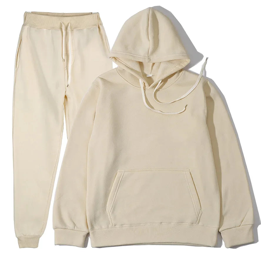 Sports Suits Fashion Tracksuit Hoodies + Pants Two Pieces Sets