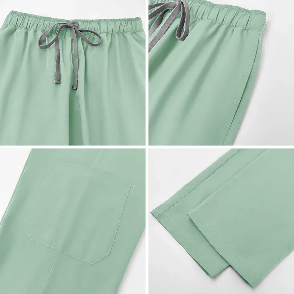 Uniform Unisex Elastic Scrubs Top Pants 2-piece Set - Empire P.E