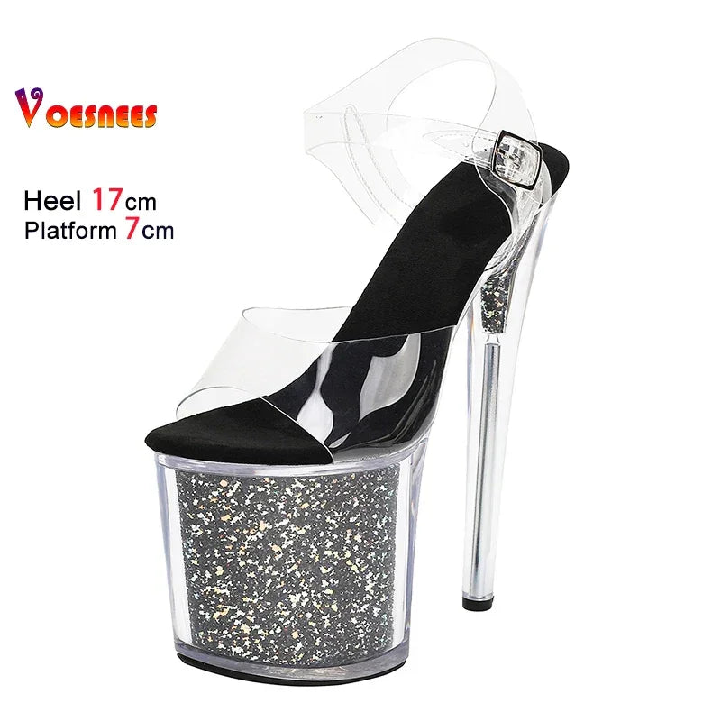 Summer New Transparent 17CM 20CM Thin Heels - Empire P.E