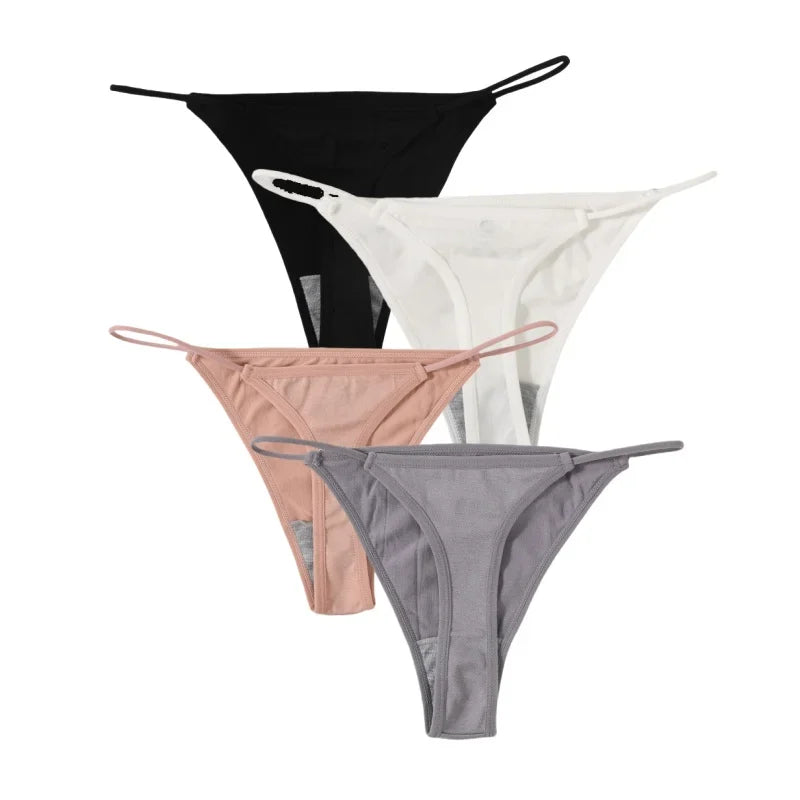 4Pcs/Set Women G-String Seamless Panties Underwear Sexy Lingerie - Empire P.E