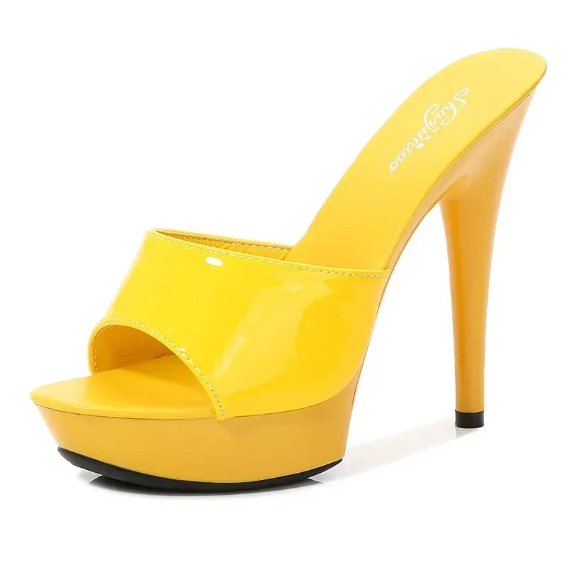 Sexy Fashion 13CM Slides Party Shoes for Woman - Empire P.E