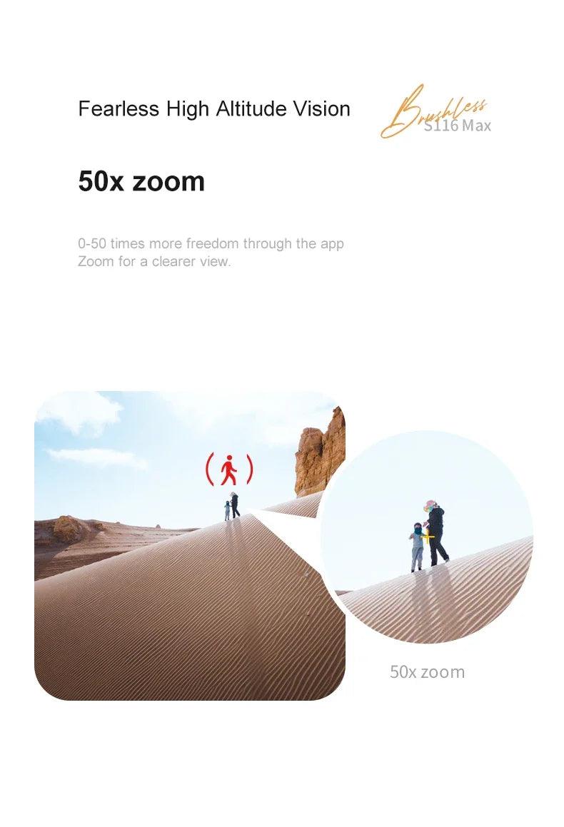 S116MAX 8K HD Drone Dual Camera 3 Batteries Optical Flow 360° Obstacle Avoidance WiFi FPV RC Quadcopter - Empire P.E