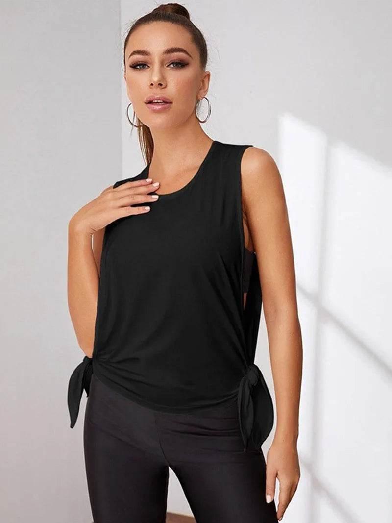 Women Gym Tops Sleeveless Yoga Tops Vest Sports Top Fitness Sport Shirt Gym Yoga Tops Female Yoga T-Shirts Loose Sport Shirts - Empire P.E