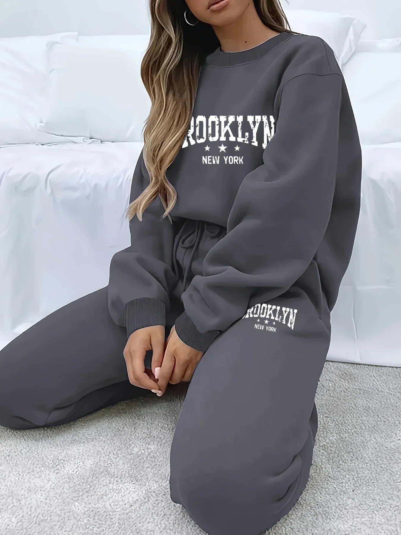 Women's Sweater Pants Set Street Hip Hop Clothing - Empire P.E