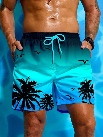 Men's 3D Print Graffiti Art Pattern Beach Shorts