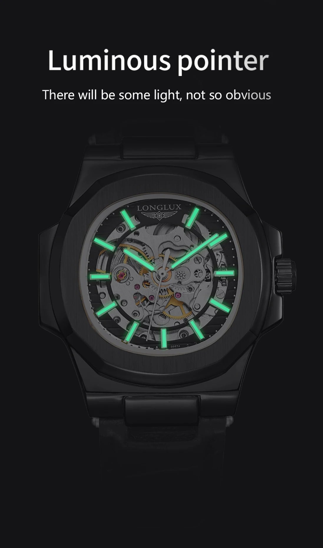 Men's Automatic Mechanical Leather Watch