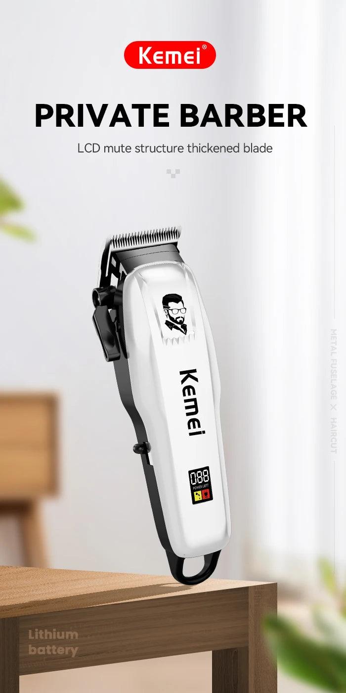 Kemei KM-PG809A KM-PG232 LCD USB Charging Hair Clipper Adjustable - Empire P.E