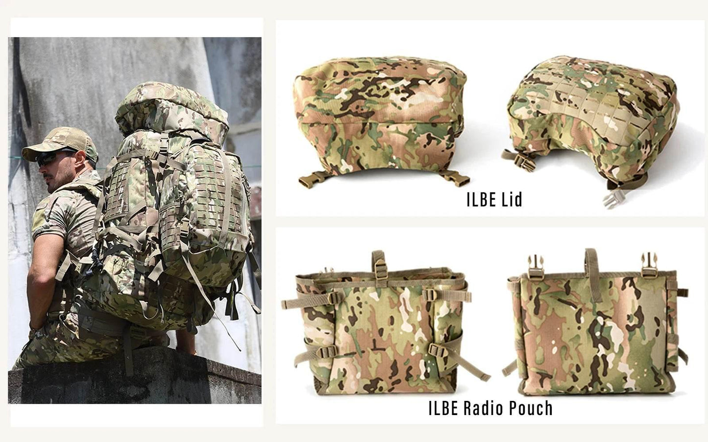 Military ILBE Army Large Rucksack with Detacheable Tactical Assault Backpack - Empire P.E
