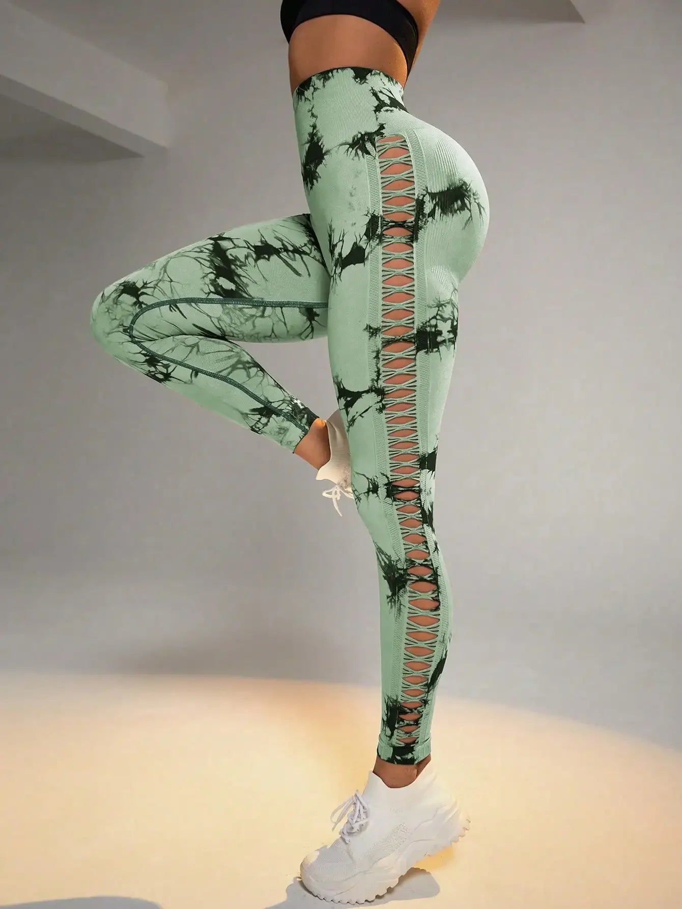 Tie Dye Seamless Leggings for Women High Waist Yoga Pants