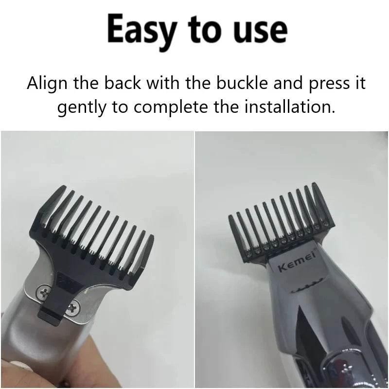 For Kemei Hair Trimmer Limit Comb Universal Black Guards Hairdresser Hair Cutting Guide for KM-5027 KM-1949 1 2 3 6 9 12mm - Empire P.E