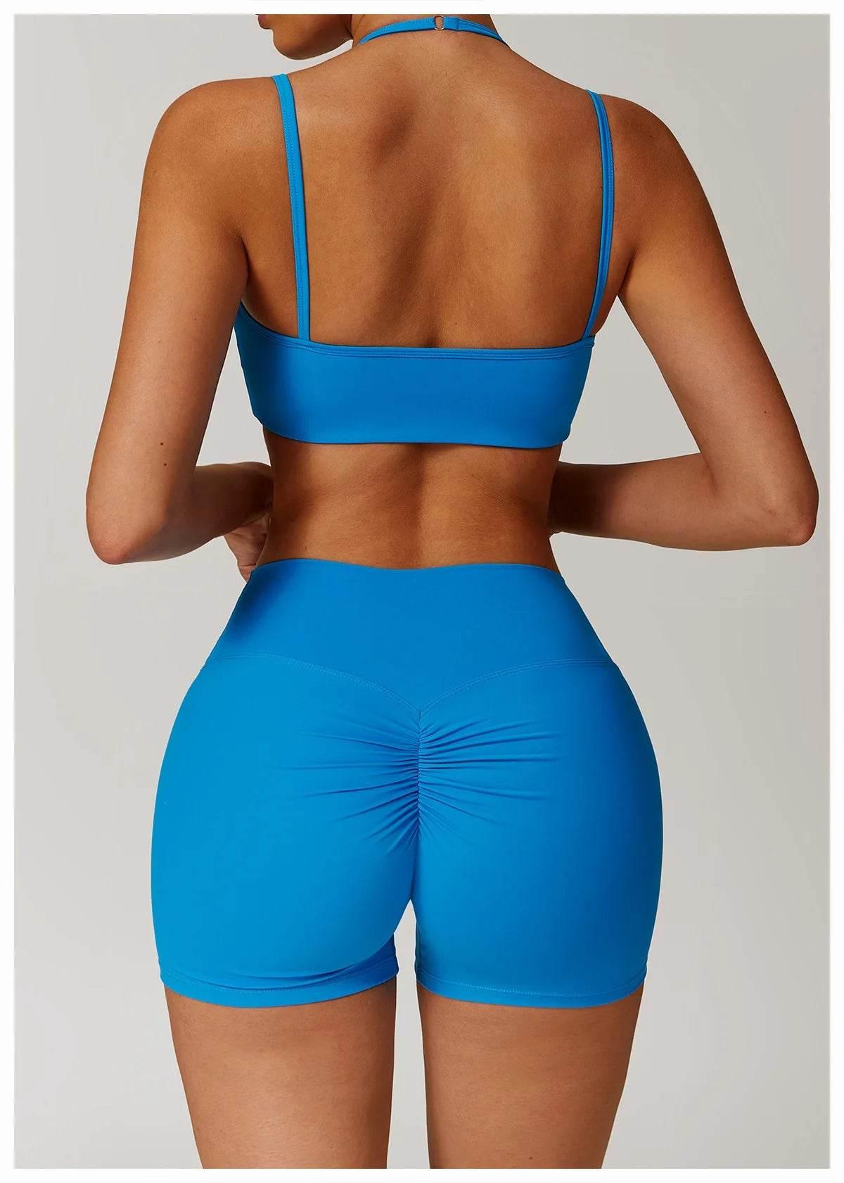 New Women Yoga Shorts High Waist Beautiful Buttocks Gym Sexy Feel V-shaped Shorts Sports Fitness Tights Push up Run Leggings - Empire P.E
