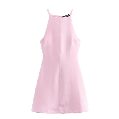 Interlock halter Dress 2024 TRAF's new sexy sleeveless - Empire P.E