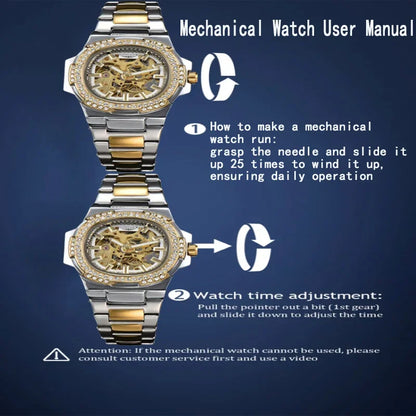 Men's luxury stainless steel watch