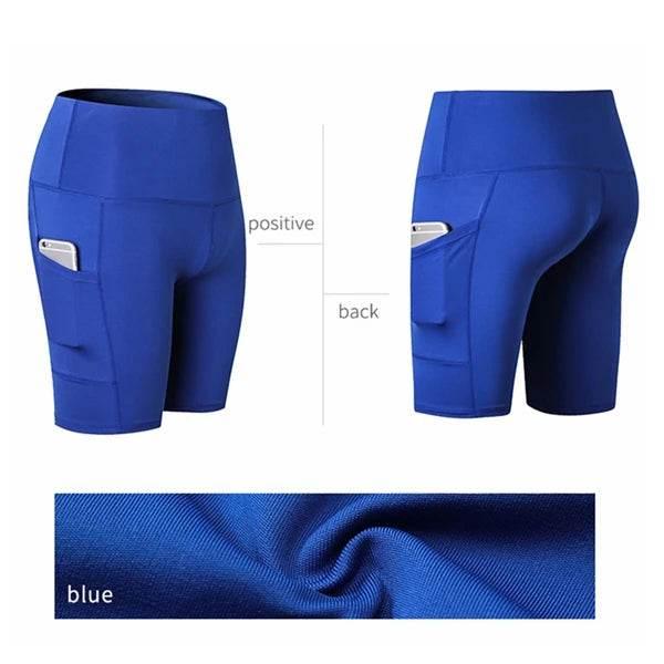 Women Yoga Shorts High Waist Workout Gym Shorts Fitness Yoga Lift Butt Fitness yoga leggings Running Cycling Short Pants - Empire P.E