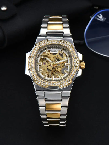 Men's luxury stainless steel watch