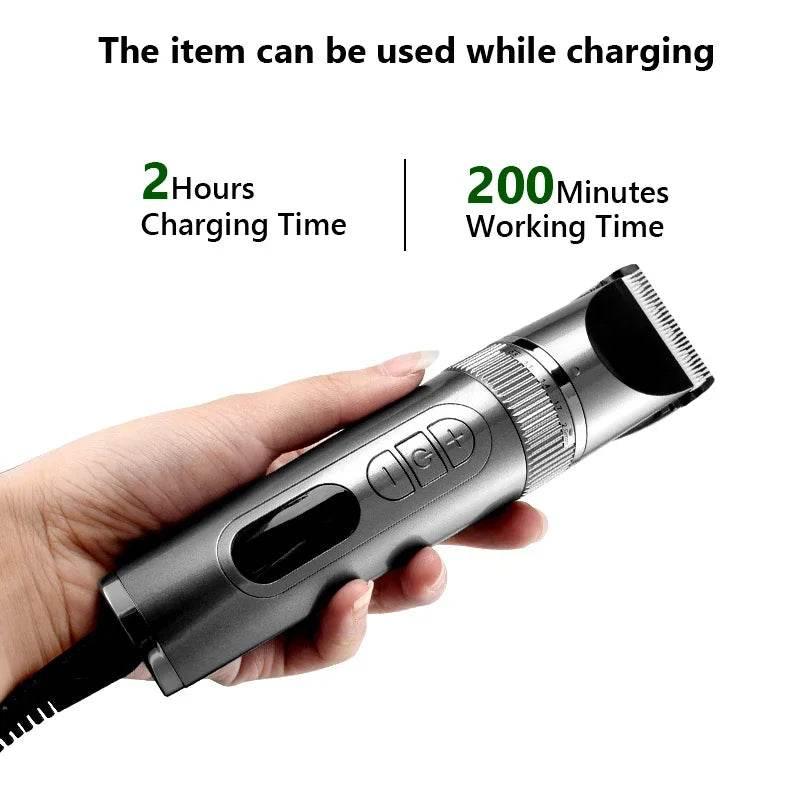 Electric Hair Clipper Men's Professional Hair Clipper Ceramic Blade Household Low Noise Trimmer USB Charging Men's Haircut Tools - Empire P.E