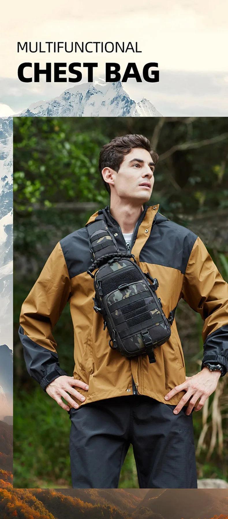 Camping Chest Bag Tactical Backpack for Men Sport Shoulder - Empire P.E